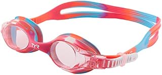 TYR Youth Tie Dye Swimple Goggles, Pink/White