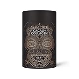 Ancient + Brave - Cacao + Collagen Powder 250g - Peruvian Raw Cacao Hot Chocolate with Grass-Fed Hydrolysed Bovine Collagen - Premium Blend of Organic Cocoa, Ashwagandha & Baobab - High Protein, Keto
