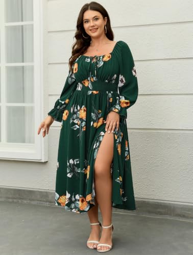 Image of SHESTARR Women's Plus Size Dress Long Sleeve Milkmaid Dress