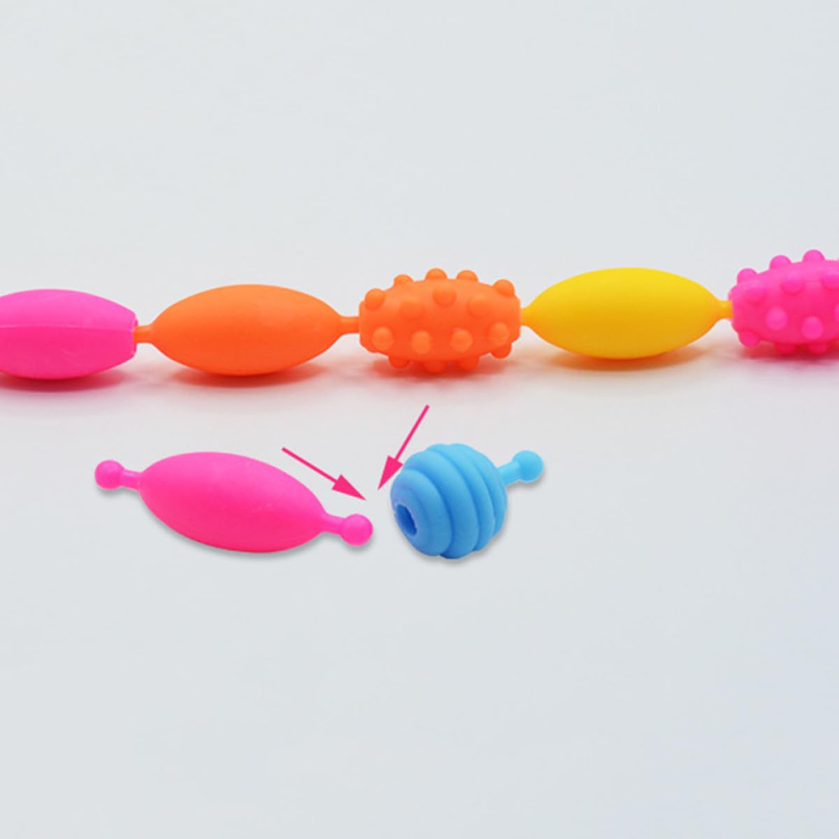 MUSISALY Kit de Pulseras de Cuentas para Niñas y Niños, Caja Portátil de Plástico, 1 Caja, Manualidades Creativas para Decorar y Hacer Pulseras