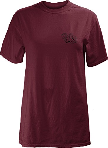 Three Square by Royce Apparel NCAA Women's Legacy Short Sleeve Garment Washed T-Shirt
