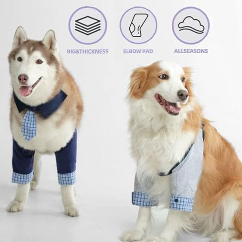 Image of Dog Elbow Pads Knee Protector Wraps Elbow Callus Treatment Sleeve for Wounds Front Legs Stop Licking Medium Large Dogs XL, Navy