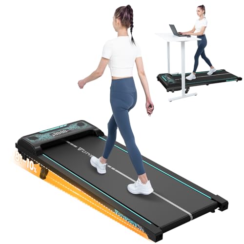 CITYSPORTS 10% Inclinada Cinta de Correr, Inclinación Regulable en 3 Niveles 8% 9% 10%, 440W Hogar Electrica Cinta de Correr Debajo Escritorio, Cinta de Correr Eléctrica con Inclinación, LED Pantalla