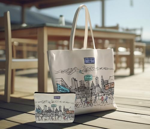 Image of Cities Around the World Artwork Tote Bag Series- Designed in the USA, 17 inchx14 inch, Double Sided Print, Souvenir & Gift