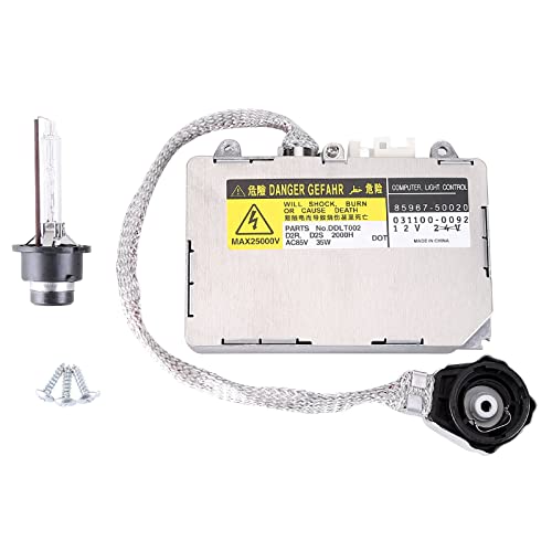 85967-50020 Xenon Hid Ballast Headlight with D2S Bulb Assembly Module Compatible for LEXUS RX350 2007-2009 Xenon HID Headlight Ballast Control Unit with Igniter& D2S Bulb IS300 ES300 LS430 SC430
