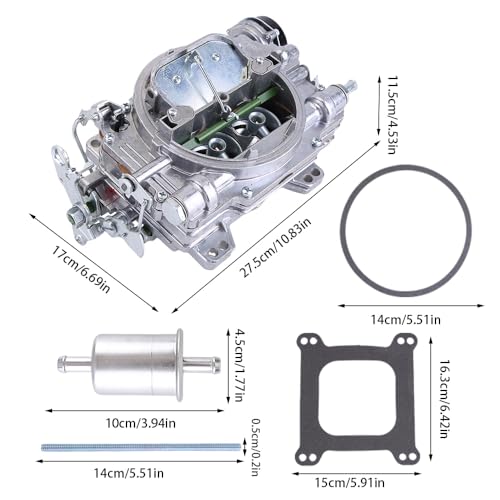 Saitedudu 1411 Performer 750CFM Series Marine Square Bore 4-Barrel Air Valve Secondary Electric Choke Carburetor Compatible with Edelbrock Carburetor