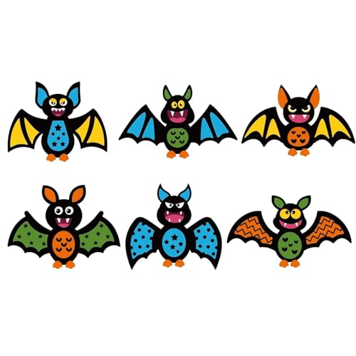 Fledermäuse Halloween-Schmuck 6-teilige dekorative lustige Filzfiguren