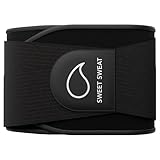 Sports Research Sweet Sweat Waist Trimmer Extra-Coverage (XC) Premium Waist Trainer Fitness Belt with More Torso Coverage for Women & Men Black