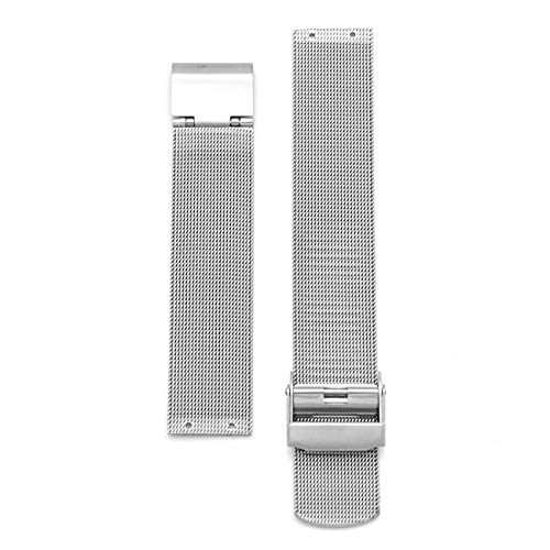 18mm Screwing Stainless Steel Watch Strap Replacement for Skagen (Silver)