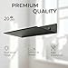 Z metnal Small Floating Shelves, Mini Display Metal Shelf for Collection, Decor Lack Wall Shelf, Utility Shelves,Aluminum, Wall Mounted, Matt Black, 8 inch, 2 Pack
