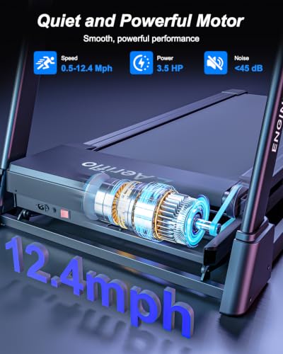 Image of Treadmills for Home with 20% Auto Incline, T510A Foldable Treadmill with 20 inch Extra Wide Running Belt, 12.4 MPH High Speed, Kinomap App & Wireless Charging, 3.5 HP Power Running Treadmill