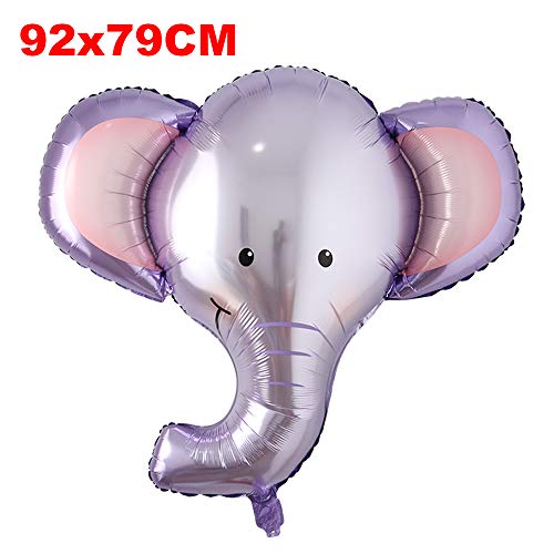 Huge Animal Head Safari Foil Balloon Inflatable Air Ballon Happy Birthday Christmas Party Decorations Kids Baby Shower Party Supplies (Huge Elephant Head) #TOP1