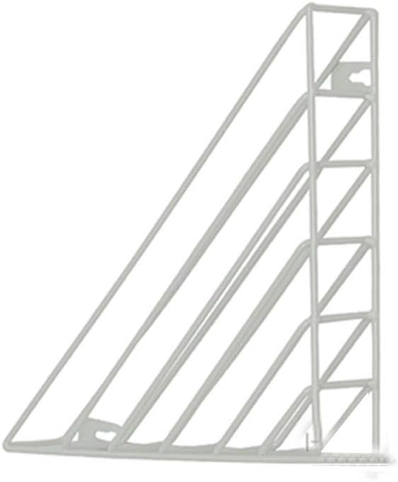 HBJWOV Nordic Storage Holder Rack Iron Art Metal Wall Mounted Shelf Triangle Display Stand Organizer Home Decor for Magazine Book(Gray)