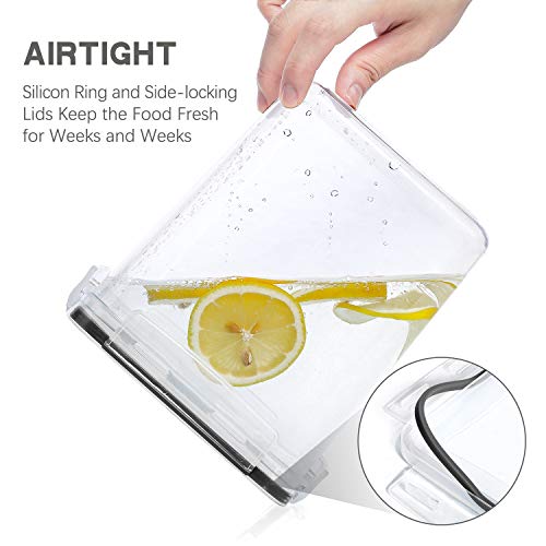 Pantrystar Medium Food Storage Containers With Lids Airtight 3.6L /121.7Oz, For Flour, Sugar, Baking Supply And Dry Food Storage, 3Pcs Bpa Free Plastic Canisters For Kitchen Pantry Organization #TOP2