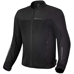 SHIMA OPENAIR Chaqueta Moto Hombre | Ligera y Transpirable Cazadora Moto Mesh de Verano Hombre con CE Espalda, Hombros, Codos Protecciones, Ajuste de la Anchura (Negro, S)