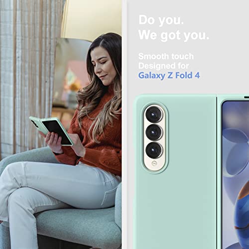 Coque silicone Samsung Z Fold 4 antichoc vert clair 5G