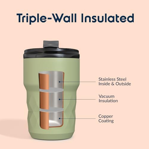 Image of Headway Java Stainless Steel Mugs 360 ml - 2 Years Brand Warranty | Insulated Coffee Mug | Travel Mug | Coffee Tumbler | Cold for 6 Hours & Hot for 3 Hours | Matcha Green