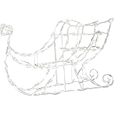 Brite Star 42 inch Width Santa Sleigh Christmas Outdoor Decorations - Light...