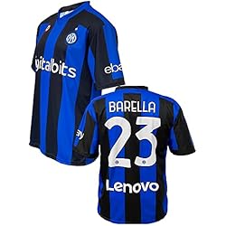 Ventilador Ebay Inter - Camiseta Home Personalizada con Nombre y número de látaro/Camilla con Parche Ebay 2023 Replica Oficial, Azul, Negro, 100% Poliéster, Adulto y Niño