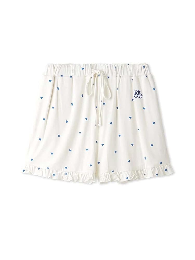 ジェラートピケハートモチーフTシャツ&ショートパンツSET LGRY USAGI ONLINE限定】【接触冷感】ハート柄ロンT＆ショートパンツ