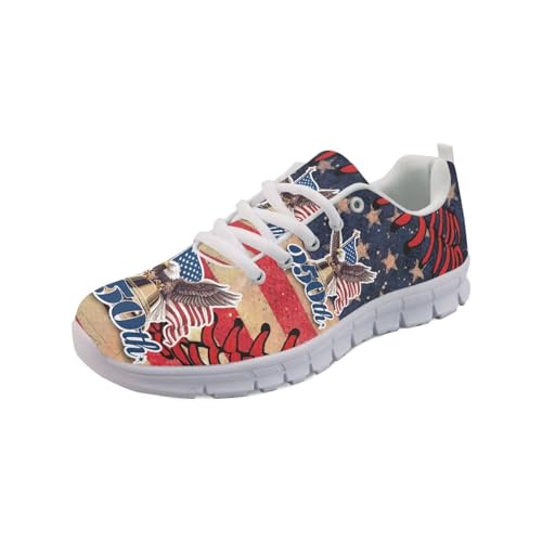 Image of GIFTPUZZ Mens Lace Up Athletic Trainers Running Sneakers Wedge Breathable Gym Lightweight Sports Tennis Shoes