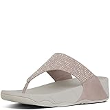 FitFlop Women's Lulu Popstud Toe Post Flip Flop, Nude, 8 M US
