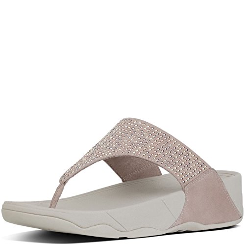 FitFlop Women's Lulu Popstud Flip Flop, Nude, 8 M US