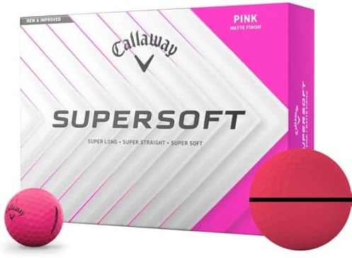 Callaway Golf Supersoft Matte Pink AlignXL Golf Balls - 2025 Mode...