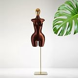 Artiz Maniquí Femenino Brasileño Curvy (Estilo BBL) Maniquí De Medio Cuerpo, Sexy, Talla Grande, con Busto Y Glúteos Prominentes Altura Ajustable Ideal para Tiendas De Ropa(Dark Brown)