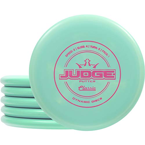 Dynamic Discs Classic Judge Disc Golf Putter Pack (5-Pack) - Beginner Disc Golf Putter Set | Grippy Plastic w/Great Feel | Stable Flight & Beaded | Perfect for Practice Putting | Colors May Vary