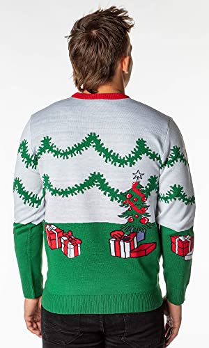 Tom and Jerry Men's Surprise Ugly Sweater Knit Pullover2