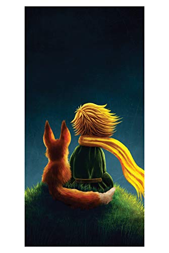Limefox Badetuch, 70x140 cm, Der kleine Prinz mit Fuchs, 100% Baumwolle Mehrfarbig Cover