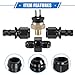 VekAuto Coolant Hose Thermostat Switch Kit, 6AN 140'F on - 125'F Off Transmission Cooler Sensor Fan Oil Cooler Radiator Electric Switch Fitting Universal for Car Truck Metal Black