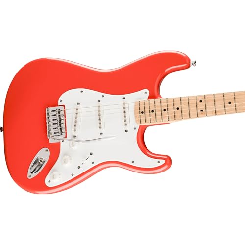 Image of Fender Squier Sonic Stratocaster - Fiesta Red Bundle with Tuner, Strap, Picks, and Austin Bazaar Instructional Video