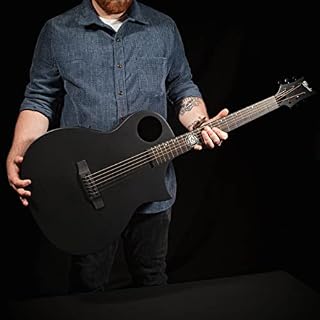 Lindo Guitare électro-acoustique Neptune avec préamplificateur F-4T et accordeur LCD Noir mat - Les Beatles, Paul McCartney, John Lennon, RIngo Starr, George Harrison Lindo Guitare électro-acoustique Neptune avec préamplificateur F-4T et accordeur LCD Noir mat – Image 5