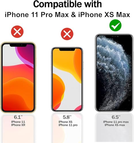 Image of Privacy Screen Protector for iPhone 11 Pro /X /XS - Pack of 2, 9H Tempered Glass, Anti-Spy, Anti-Fingerprint, Face ID Compatible, Easy Installation, Case Friendly, 5.8-Inch