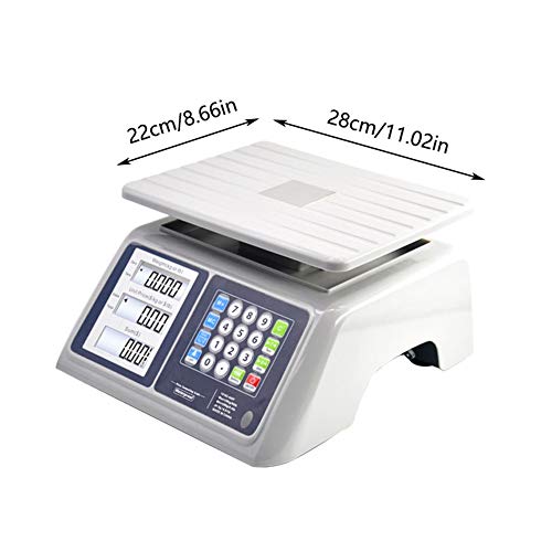 Báscula electrónica digital 30kg/10g con pantalla doble LCD miniatura 2