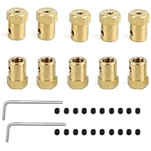10 Pieces 7mm Motor Flexible Coupling Coupler Connector for Car Wheels Tires Shaft Motor Accessories