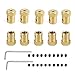 10 Pack 7mm Bore Flexible Coupling Connector Hex Coupler for Car Wheels Tires Shaft Motor