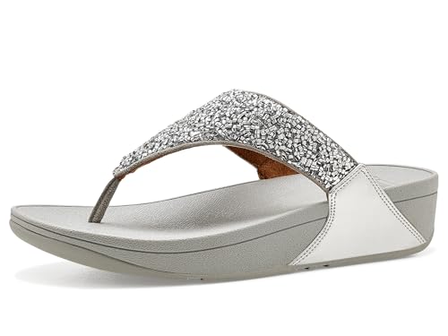 Sandales Fit Flop Lulu Shimmerfoil femme nu-pieds argentés ergonomiques