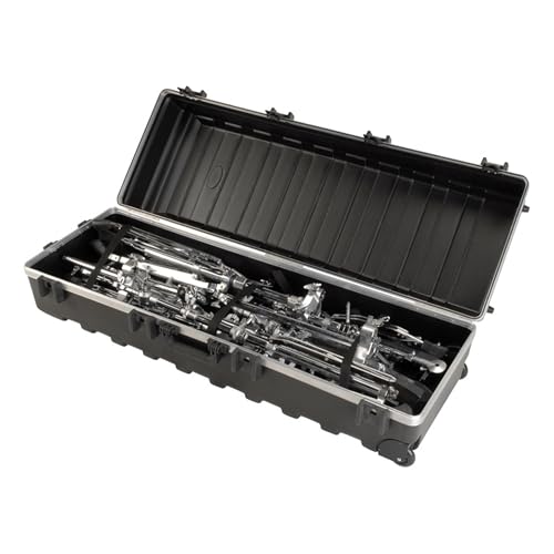Image of SKB ATA Large Stand Case with Wheels & TSA Latches - Durable Transport Solution for Equipment, 48x16.25x13 Inches, Over-Molded Handle, Secure Straps, Field-Replaceable Parts