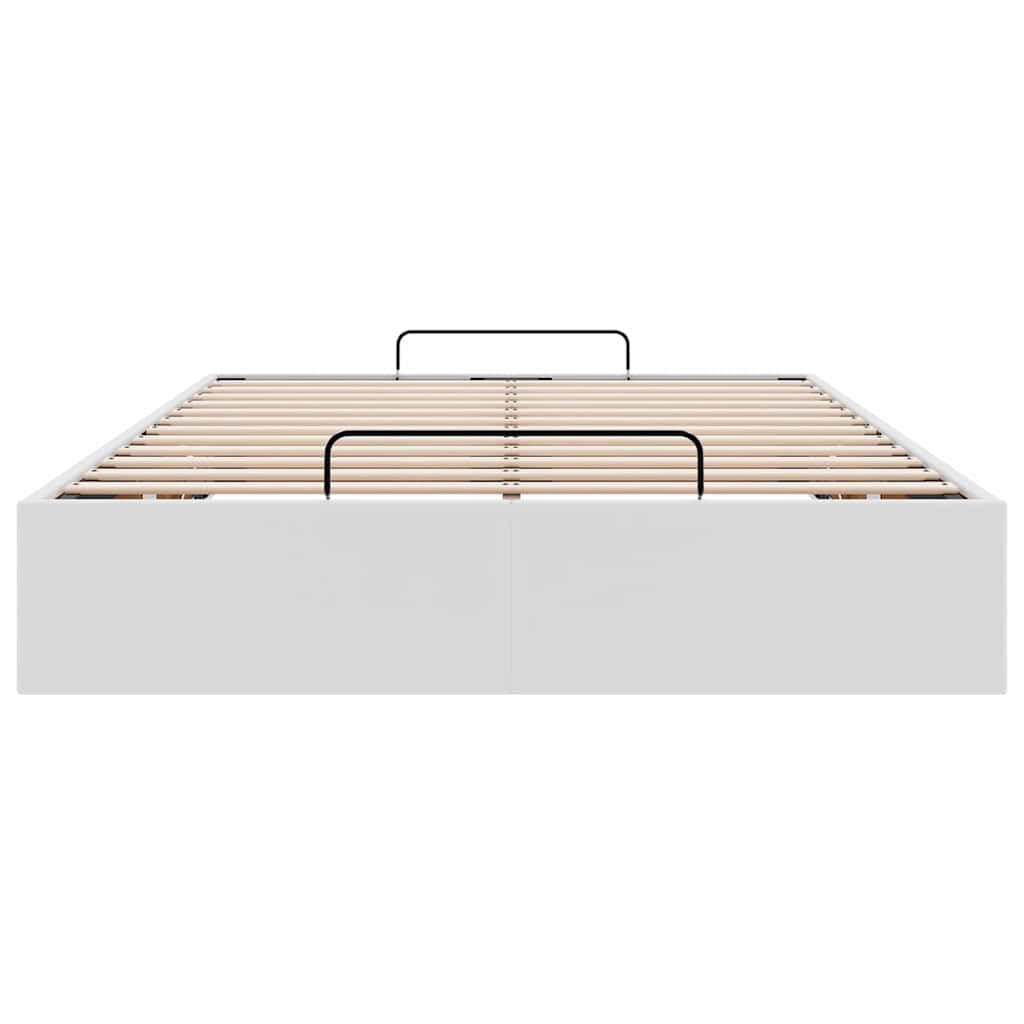Cama tapizada 120x200 cm Cama Canape 120x200 cm Cama con canapé abatible hidráulico Cama Juvenil-Blanco-120 x 200 cm