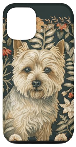 Norwich Terrier William Morris �X�^�C�� �t���[���� �X�}�z�P�[�X iPhone 12/12 Pro �p