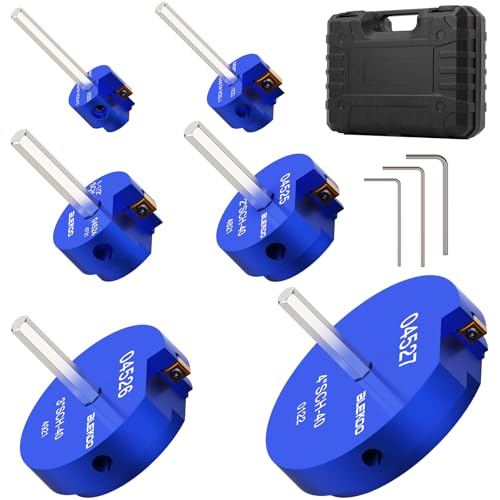 6PCS PVC Pipe Reamer Kit - SCH40 Aluminum Deburring Tool Kit (3/4" to 4") | Dual-Blade Technology | Deburring Tool for PVC &amp; ABS Pipes | Fits Standard 1/2" Drills