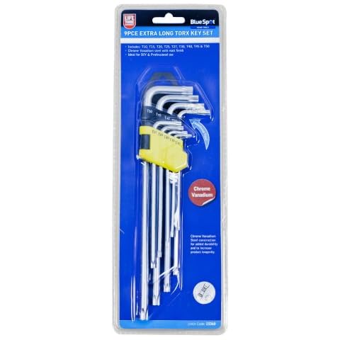 Blue Spot 9 Piece Extra Long Torx Key Set Cover