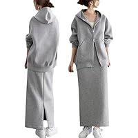 PGG フード付きウェアとスカートセット グレー　レディース　サイズ0 PGG フード付きウェアとスカートセット グレー レディース