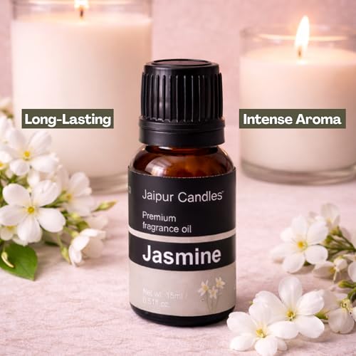 Image of Fragrance Oil | 15 ml | Aroma Oil for Home Fragrance | Best for Aromatherapy | Use in Diffusers, Candles, Air Fresheners (15ML, Jasmine)