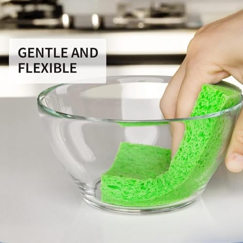 bioGo 30 Pack Compostable Pop-Up Sponges - Expanding, Non-Scratch, Plant-Based - Compostable - Pop Up Sponge - No Scratch - Image 7