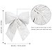 KI Store White Extra Large Plush Velvet Bows 16.5-Inch Christmas Bow Tree Topper for Christmas Tree Decoration Door Window Decor
