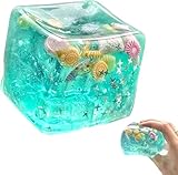 Ocean Seashell Squishies Ice Cube Squishy Stress Balls, Fidget Squishy Cube, Slow Rising Squishy, Soft Squeeze Stress Relief